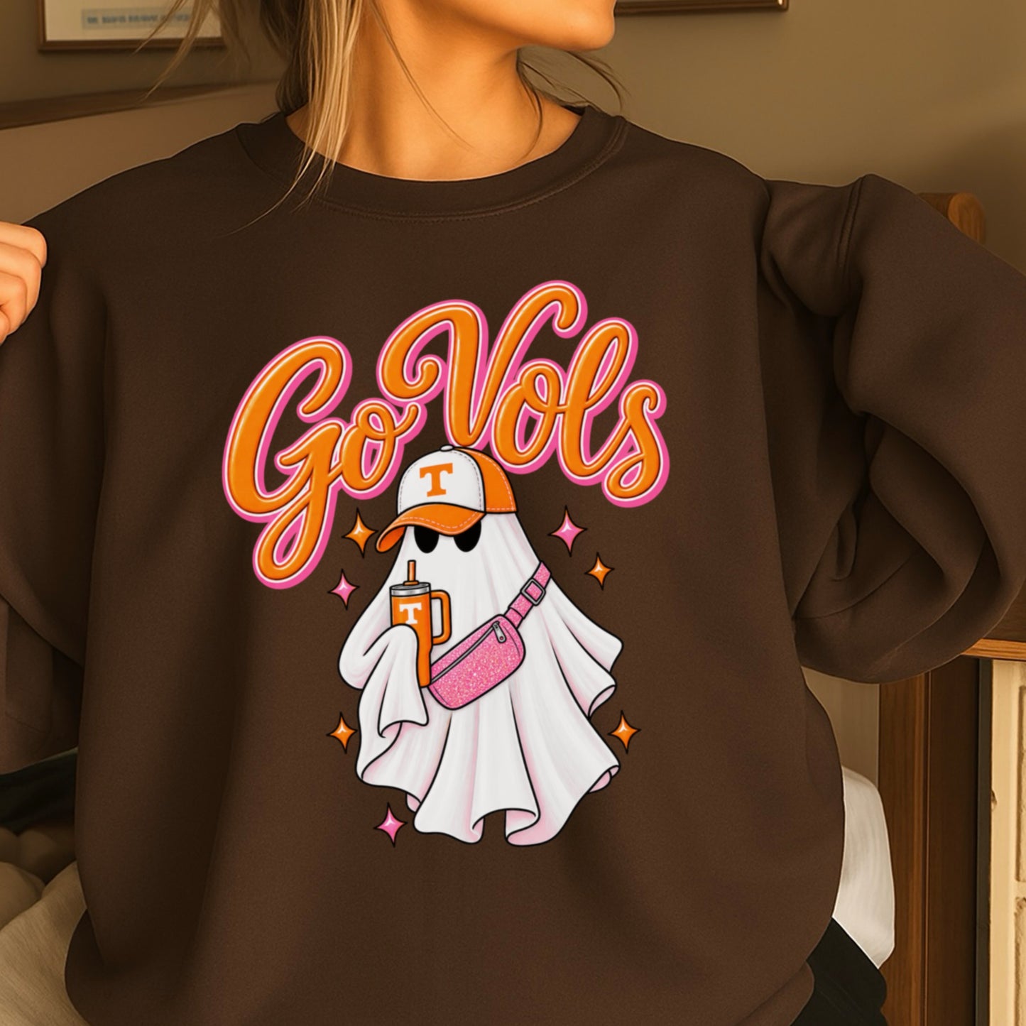 Tennessee Halloween Ghost Crewneck Sweatshirt