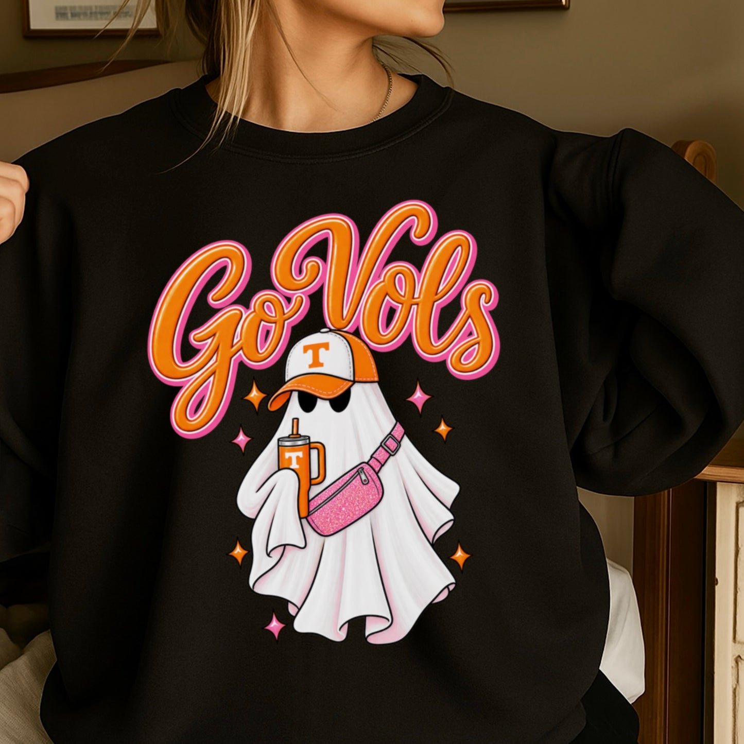 Tennessee Halloween Ghost Crewneck Sweatshirt