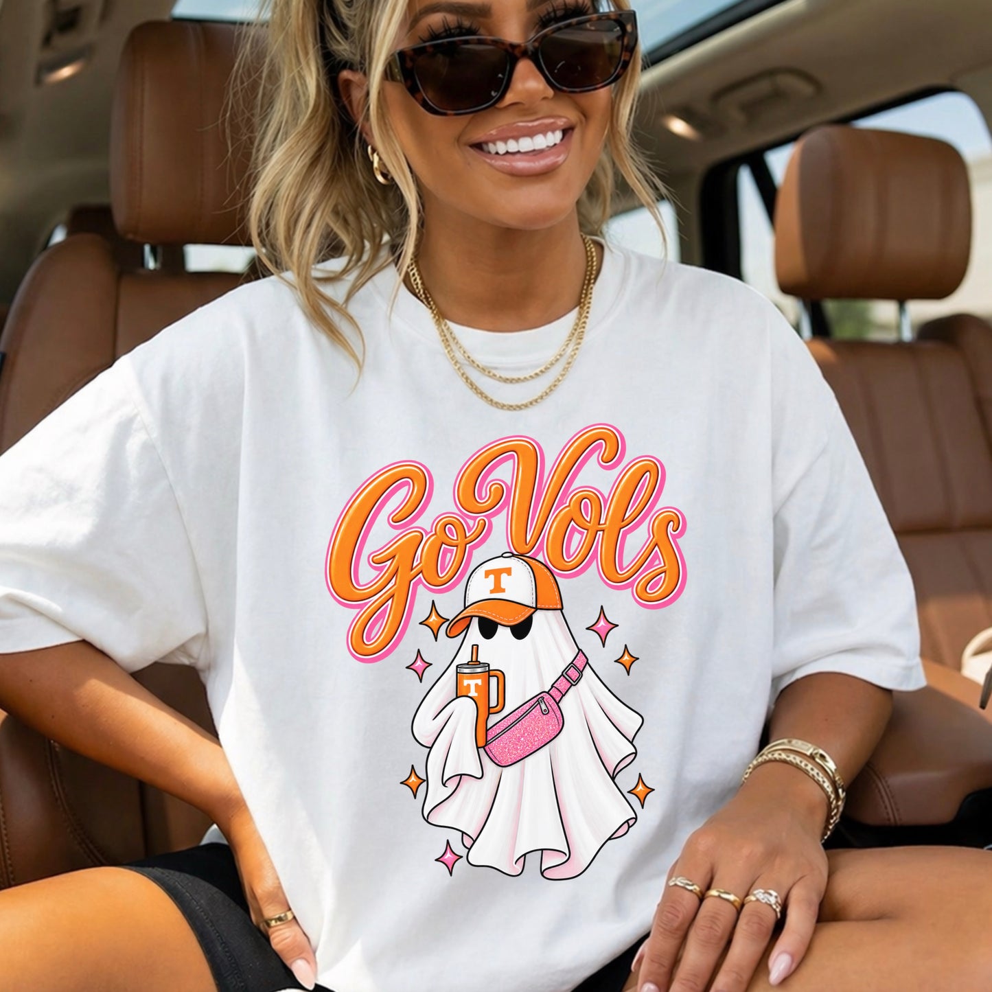 Tennessee Halloween Ghost Comfort Color Graphic Tee