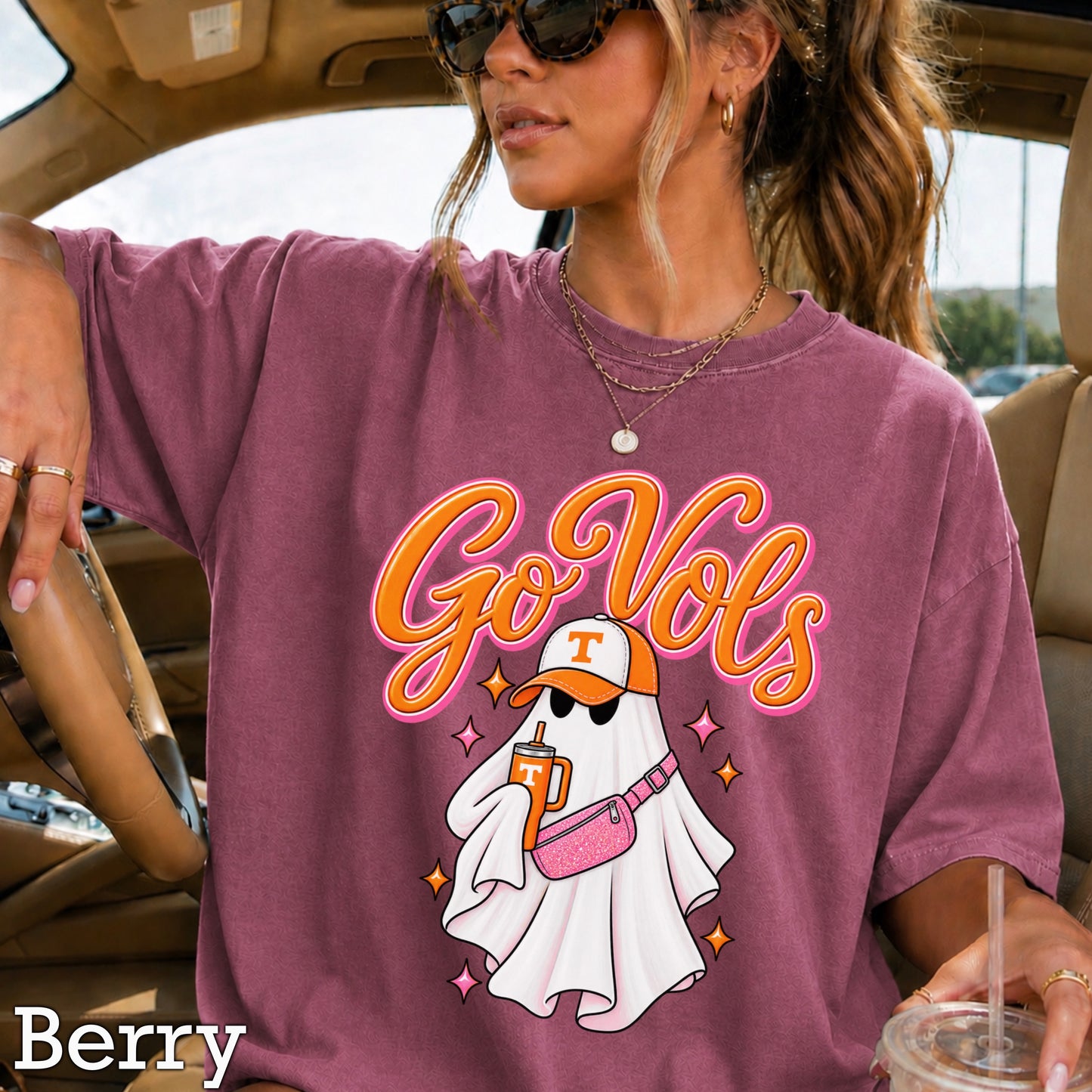 Tennessee Halloween Ghost Comfort Color Graphic Tee