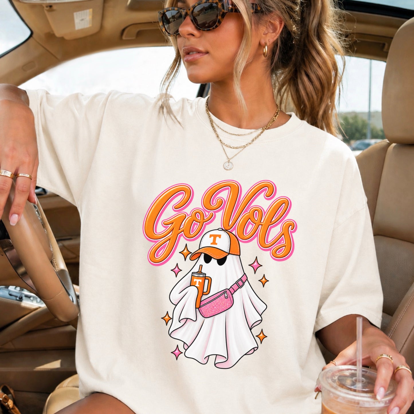 Tennessee Halloween Ghost Comfort Color Graphic Tee