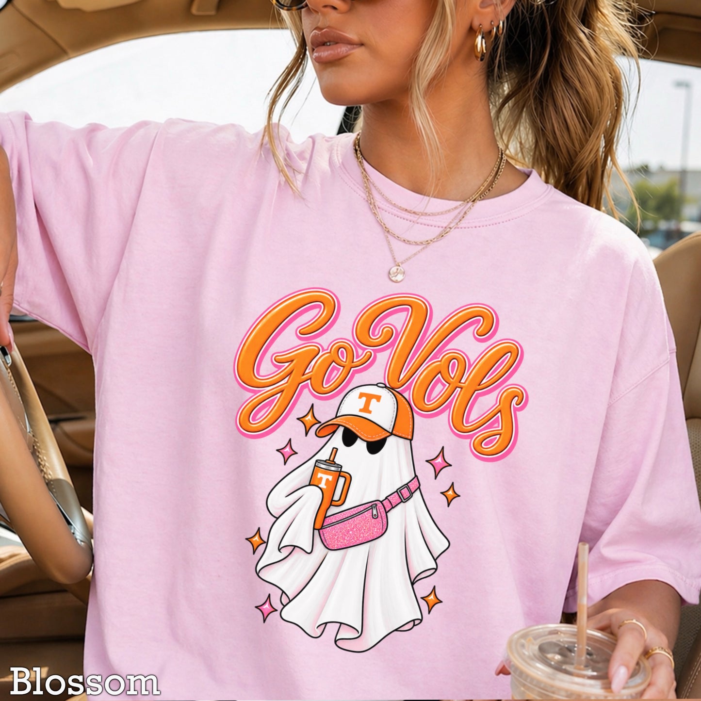Tennessee Halloween Ghost Comfort Color Graphic Tee