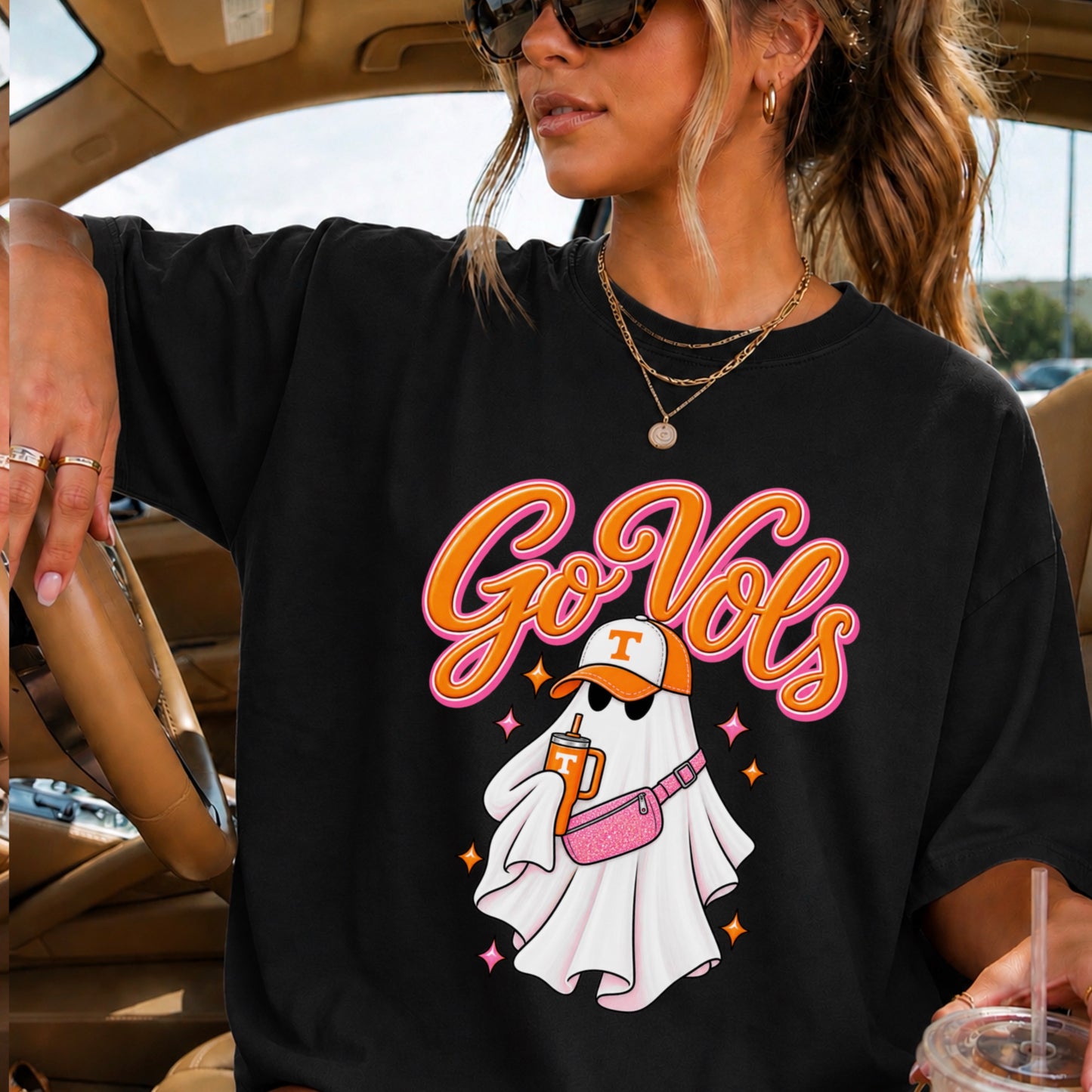 Tennessee Halloween Ghost Comfort Color Graphic Tee