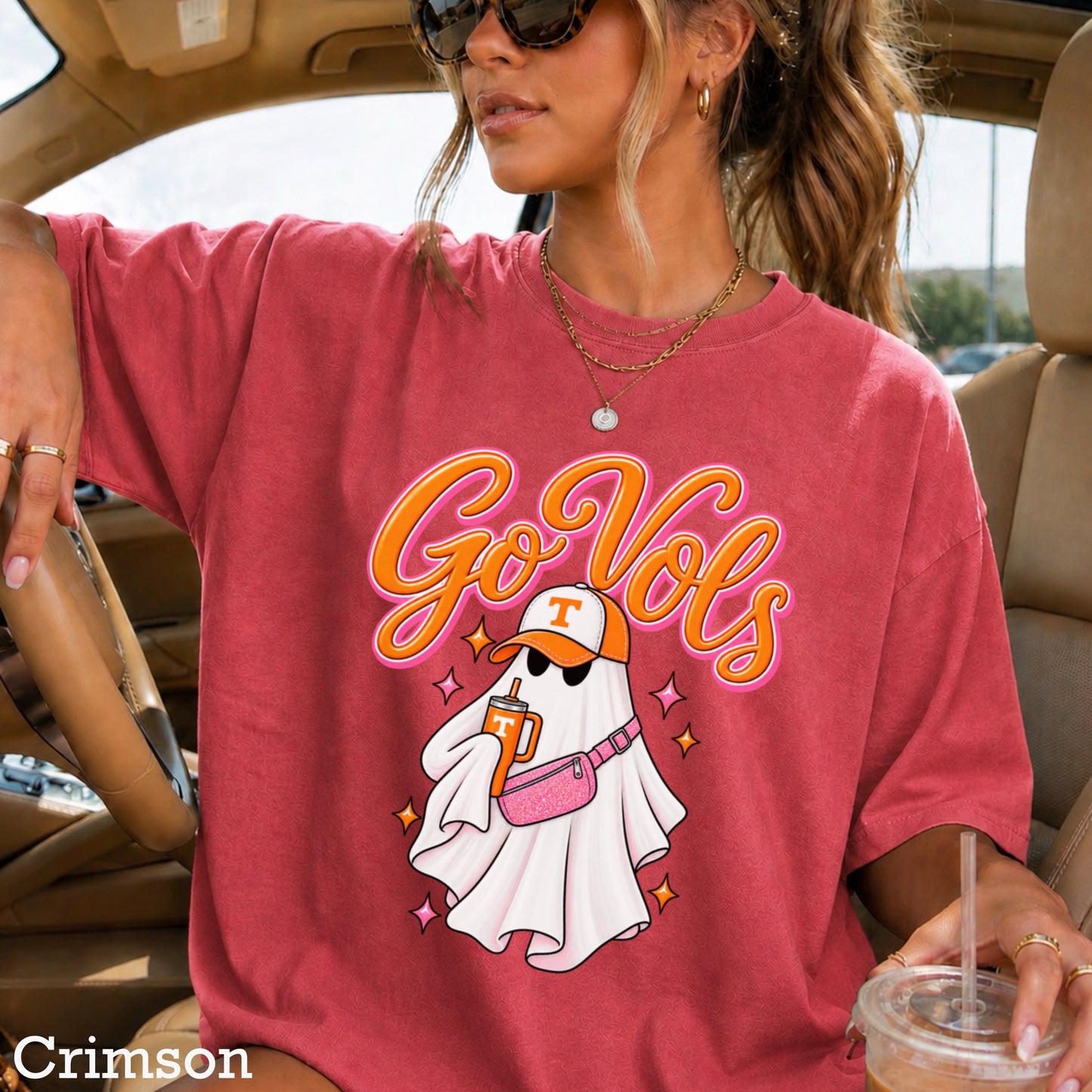 Tennessee Halloween Ghost Comfort Color Graphic Tee