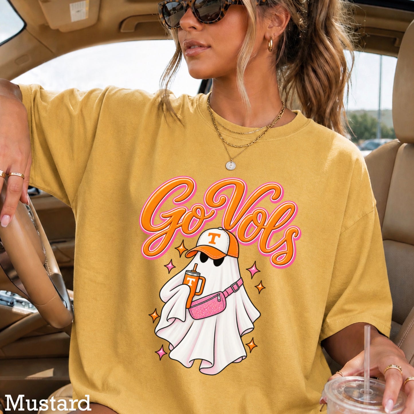 Tennessee Halloween Ghost Comfort Color Graphic Tee
