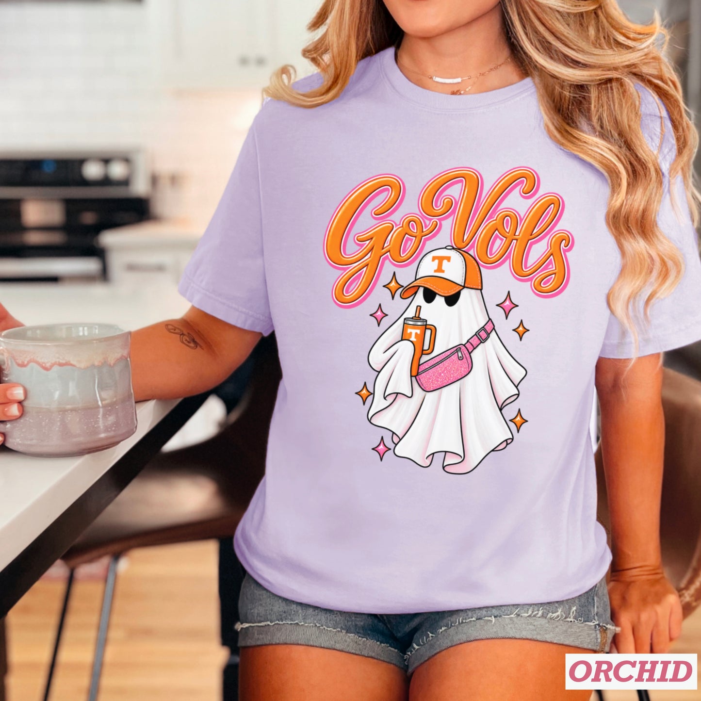 Tennessee Halloween Ghost Comfort Color Graphic Tee