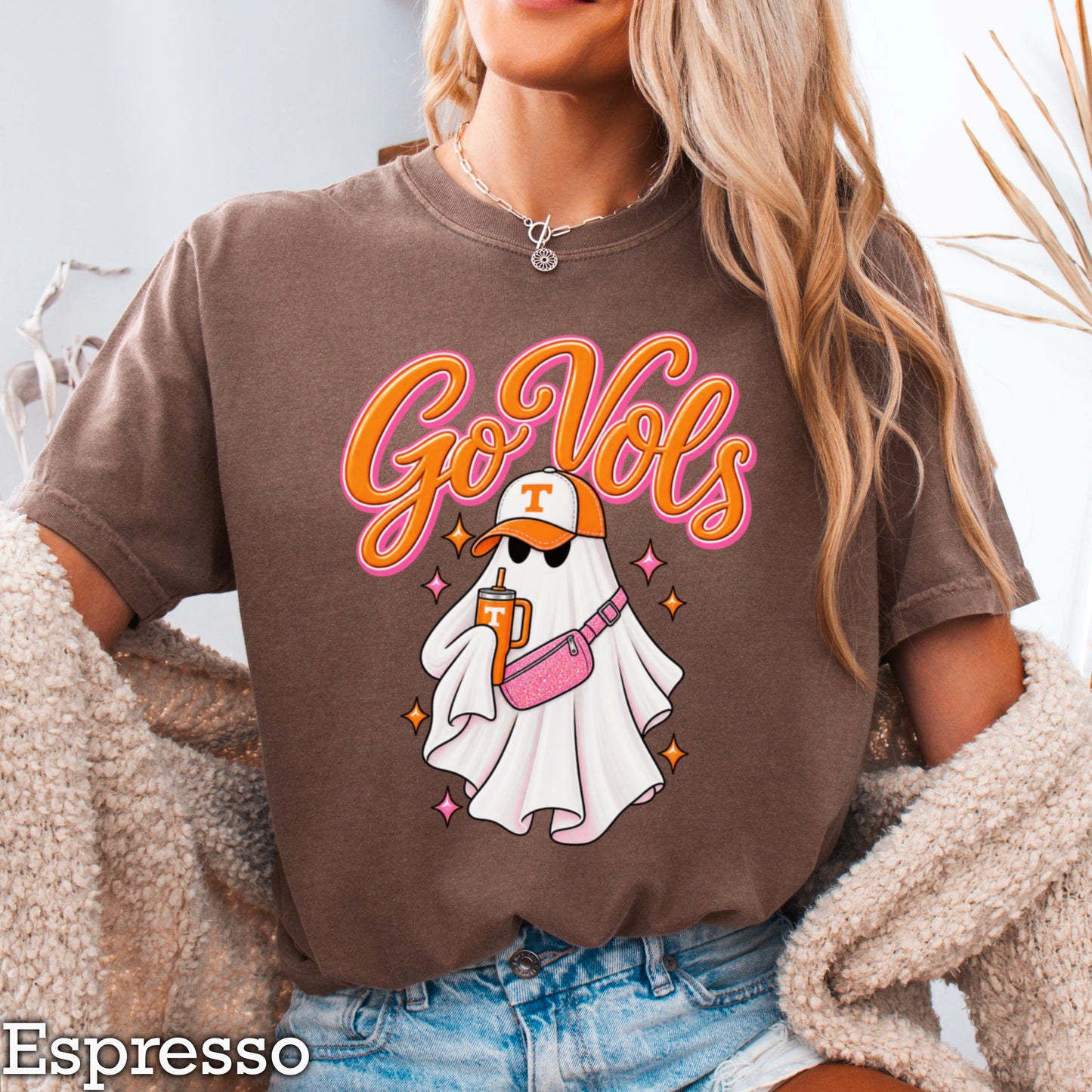 Tennessee Halloween Ghost Comfort Color Graphic Tee