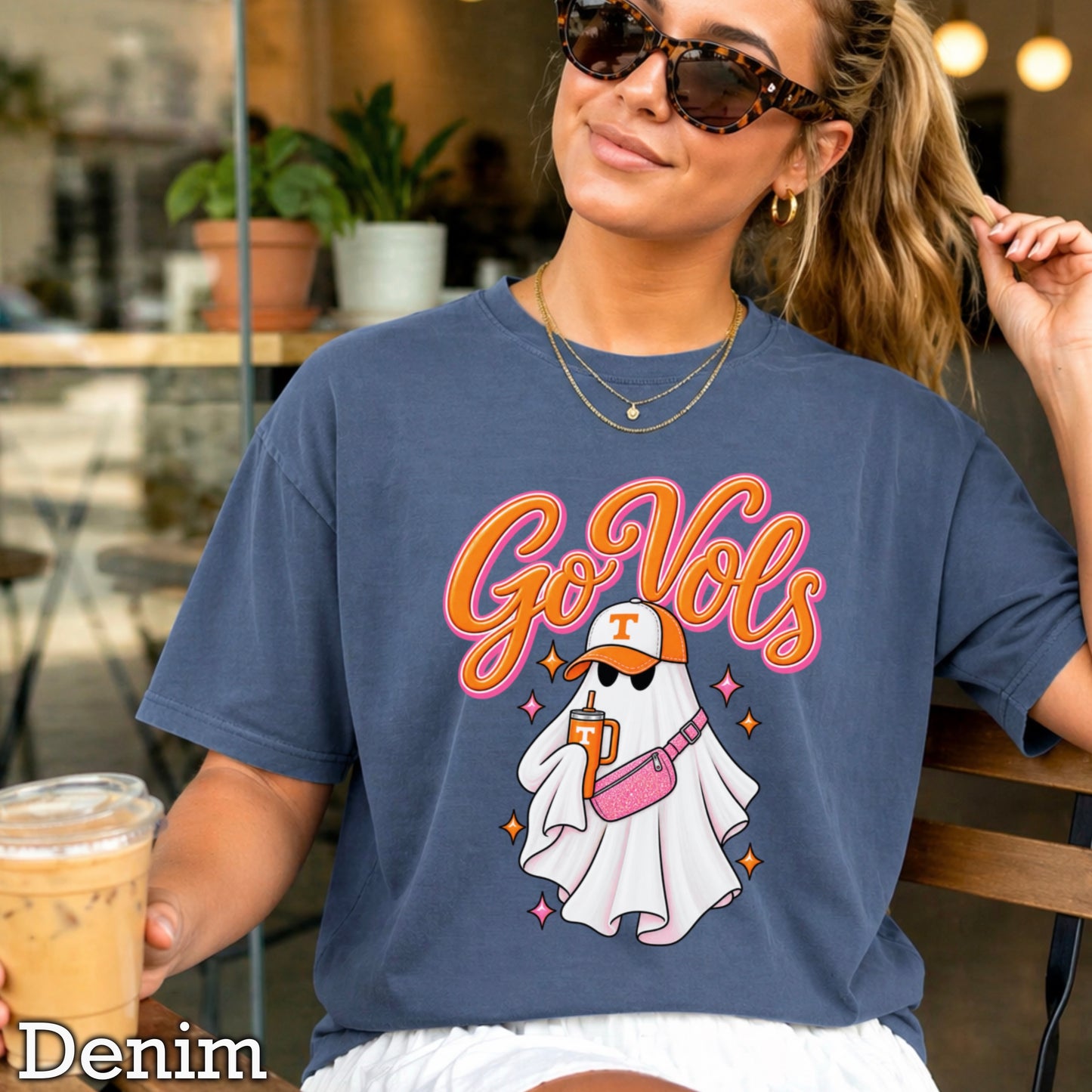 Tennessee Halloween Ghost Comfort Color Graphic Tee