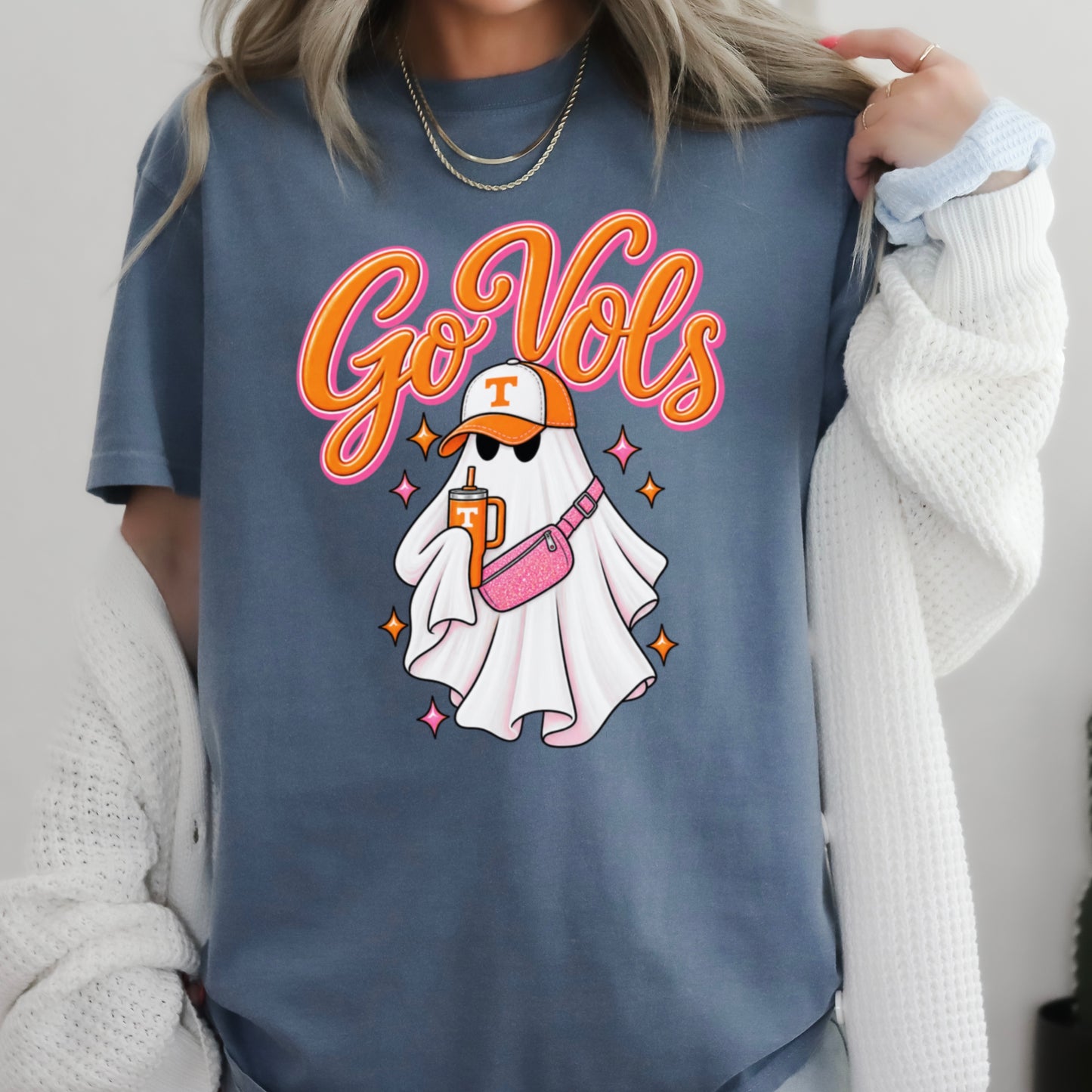 Tennessee Halloween Ghost Comfort Color Graphic Tee