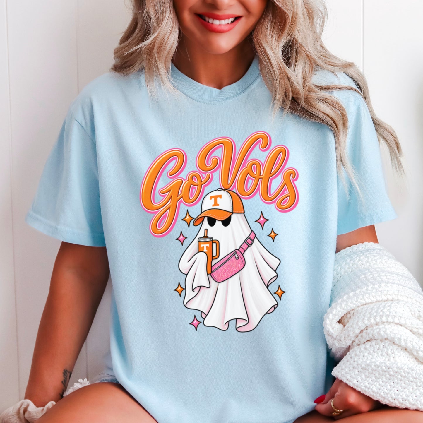Tennessee Halloween Ghost Comfort Color Graphic Tee