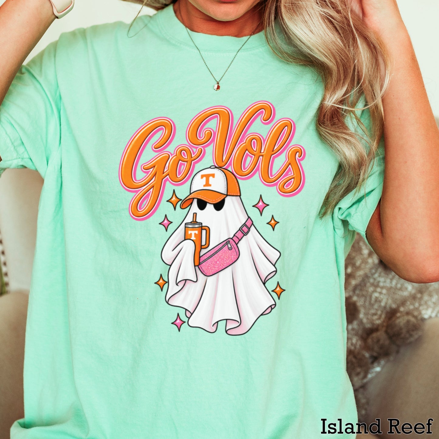 Tennessee Halloween Ghost Comfort Color Graphic Tee