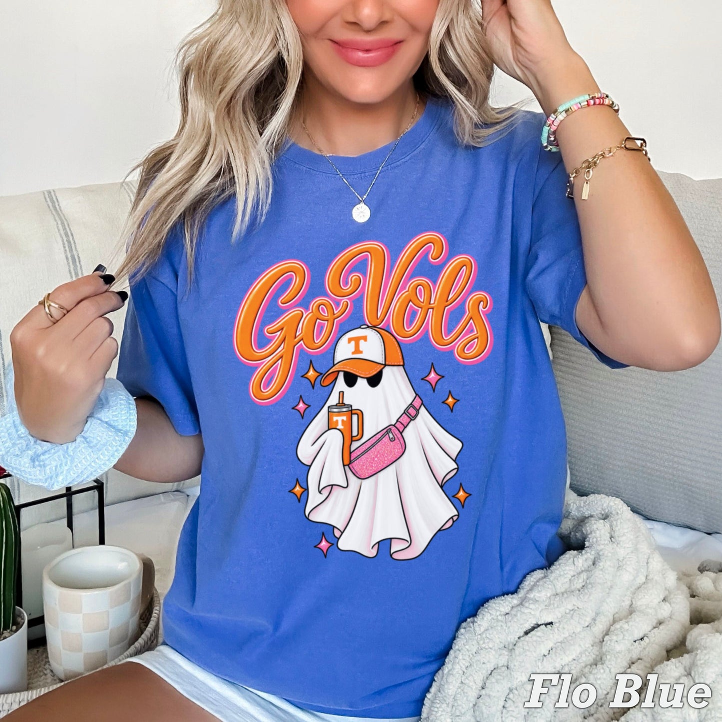 Tennessee Halloween Ghost Comfort Color Graphic Tee