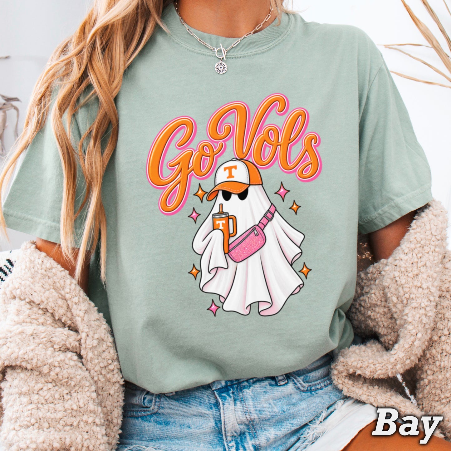 Tennessee Halloween Ghost Comfort Color Graphic Tee
