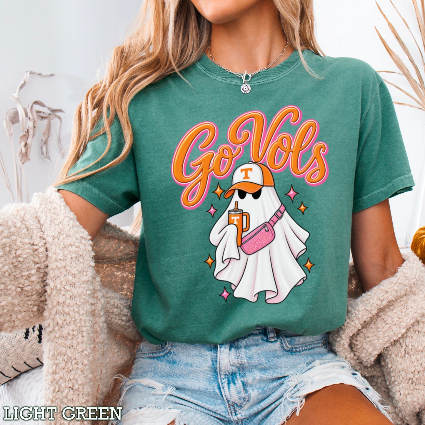 Tennessee Halloween Ghost Comfort Color Graphic Tee