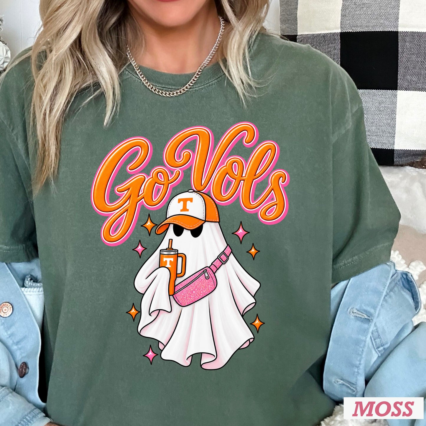 Tennessee Halloween Ghost Comfort Color Graphic Tee