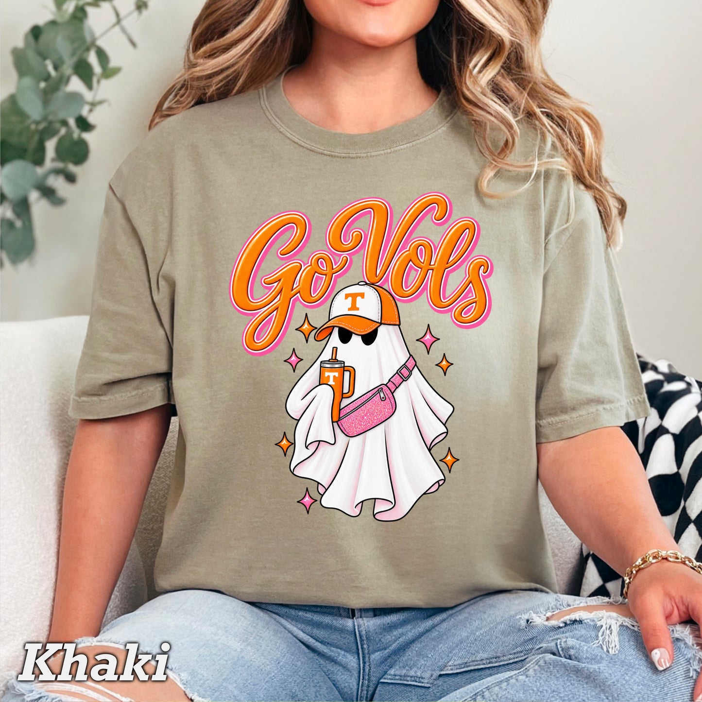 Tennessee Halloween Ghost Comfort Color Graphic Tee