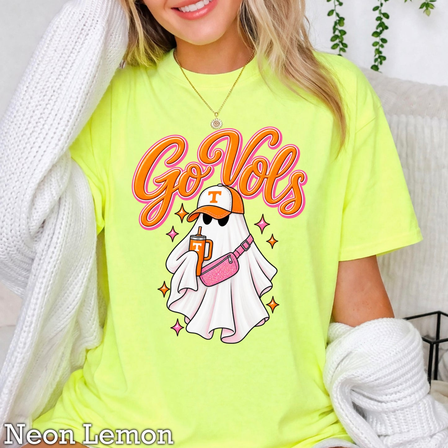 Tennessee Halloween Ghost Comfort Color Graphic Tee