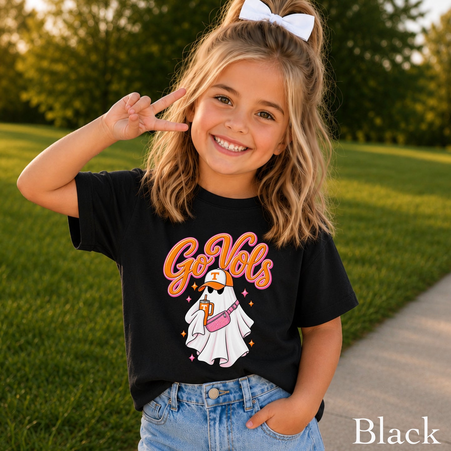 Tennessee Halloween Ghost Youth Comfort Color T-Shirt