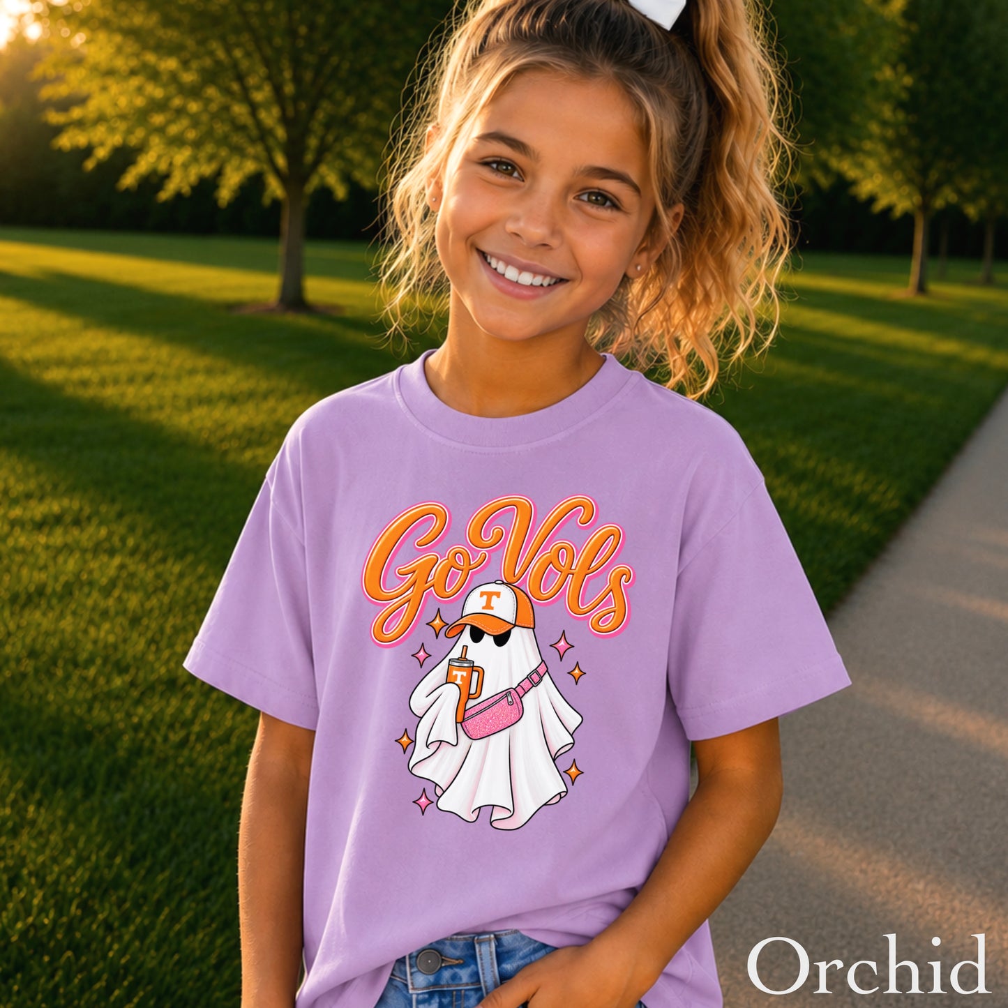 Tennessee Halloween Ghost Youth Comfort Color T-Shirt