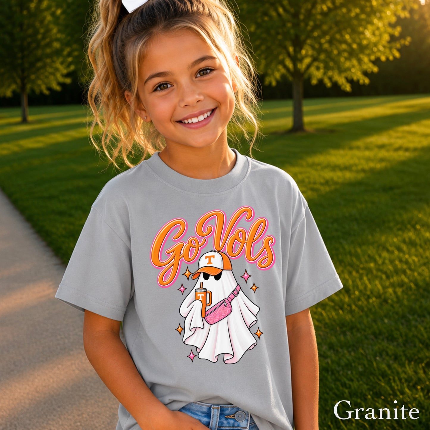 Tennessee Halloween Ghost Youth Comfort Color T-Shirt