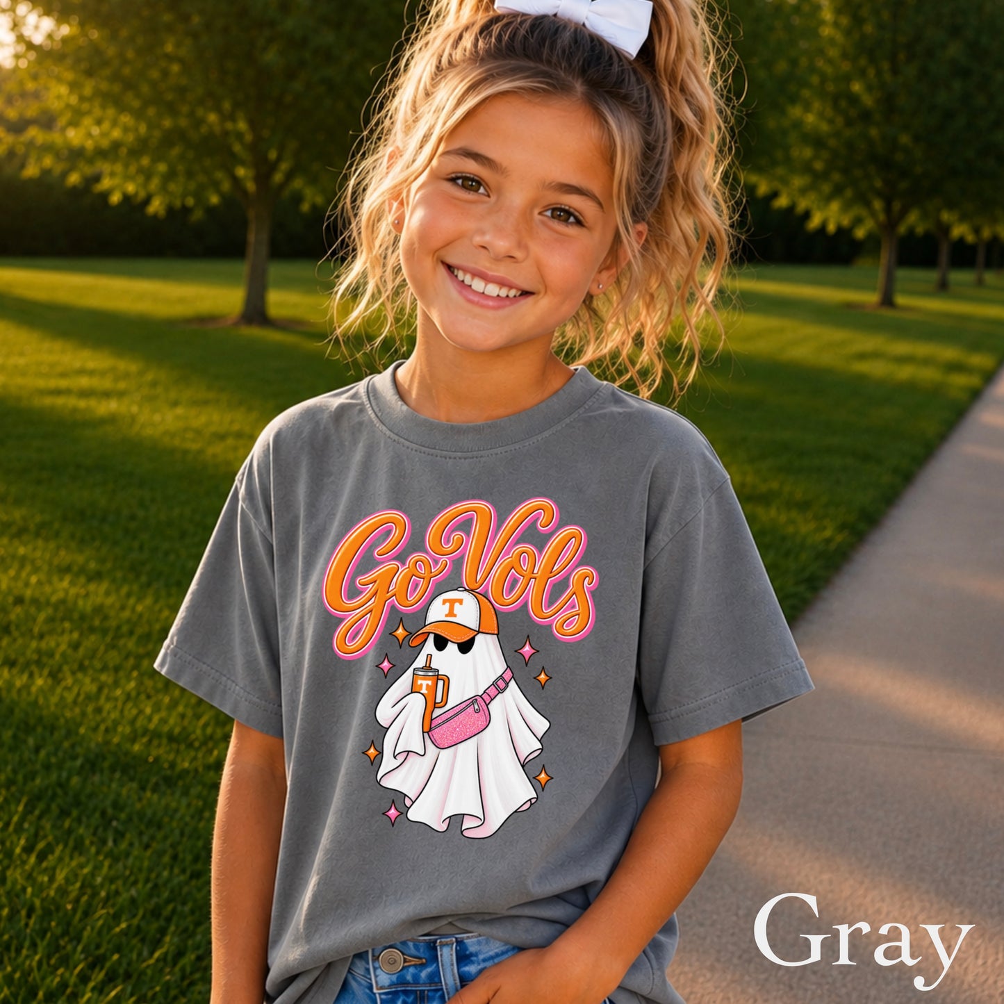 Tennessee Halloween Ghost Youth Comfort Color T-Shirt