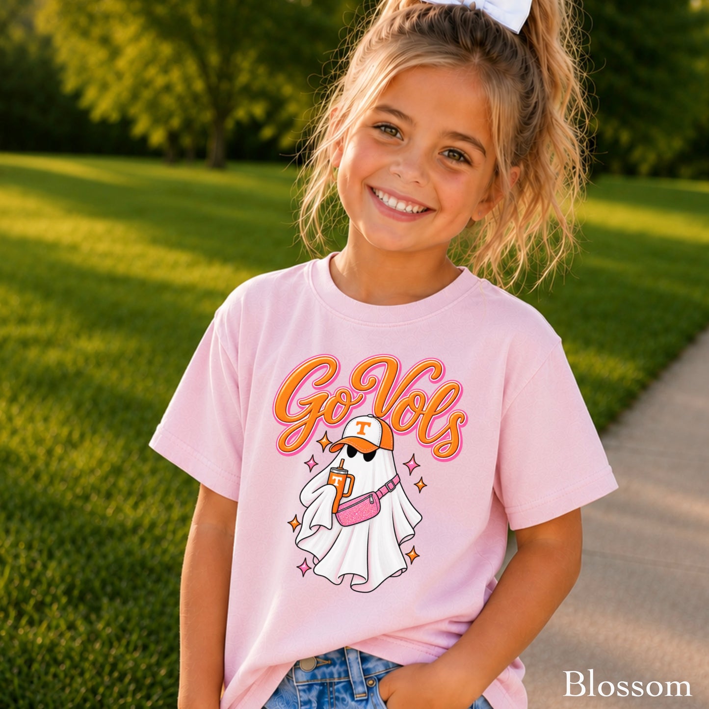 Tennessee Halloween Ghost Youth Comfort Color T-Shirt