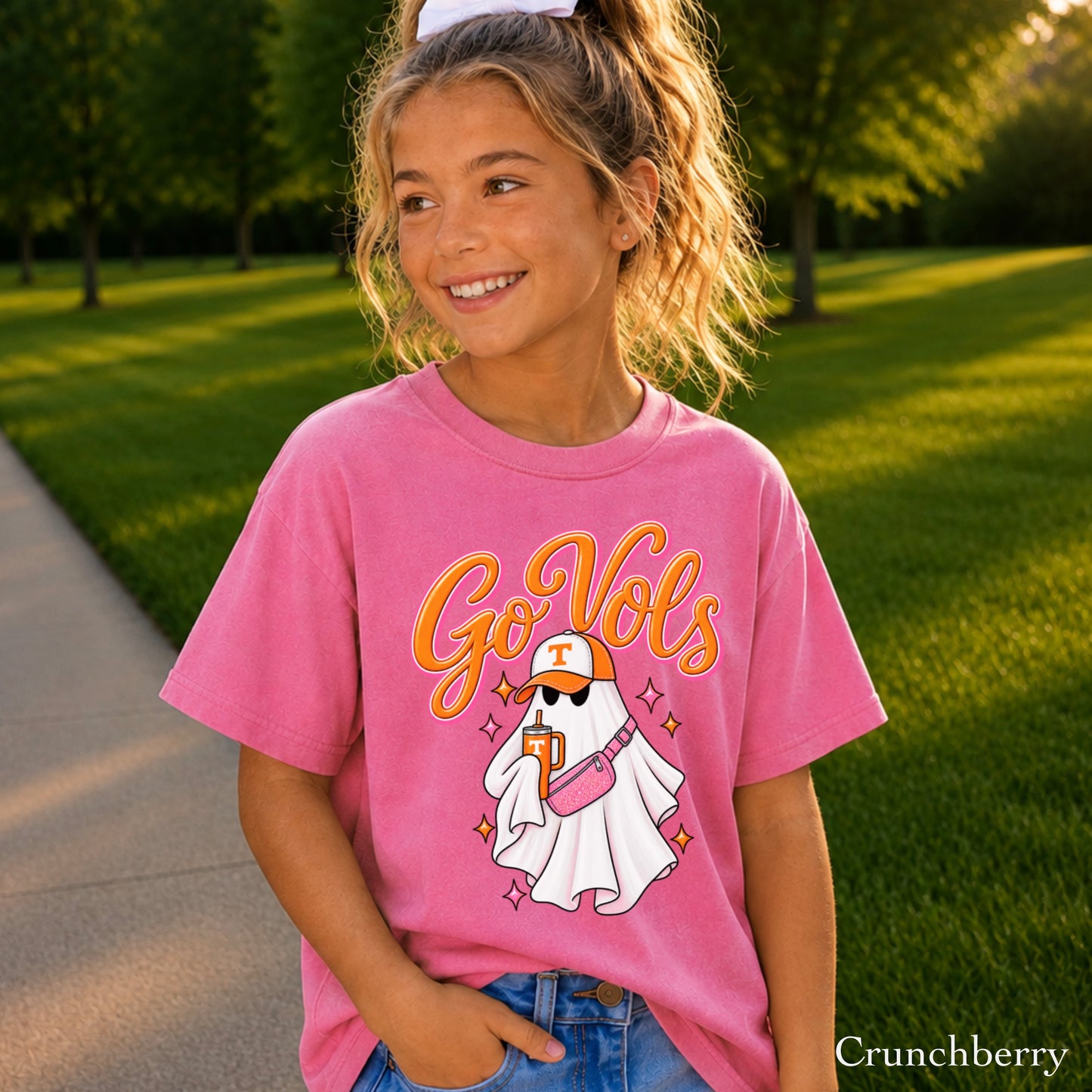 Tennessee Halloween Ghost Youth Comfort Color T-Shirt