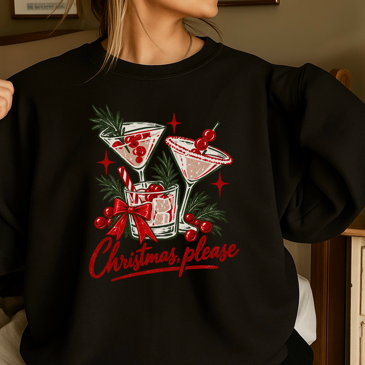 Christmas Please Crewneck Sweatshirt