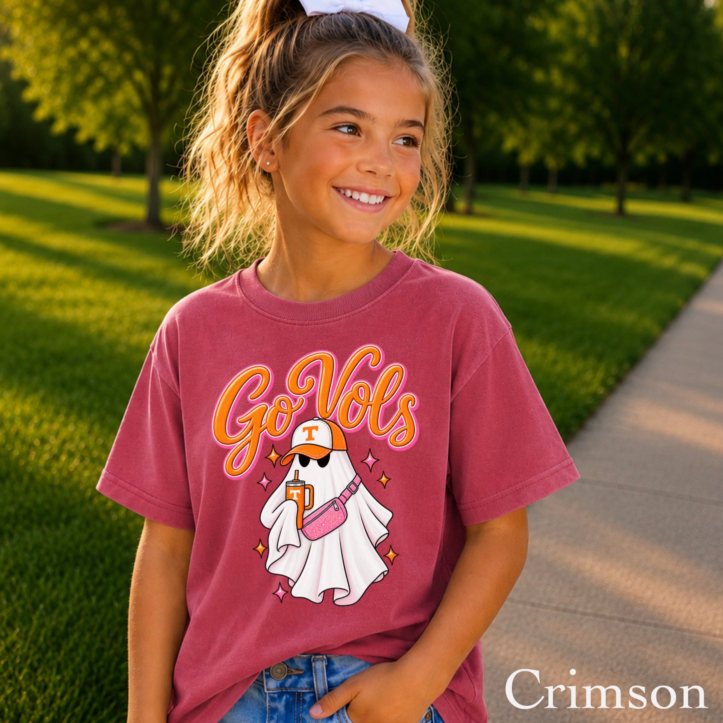 Tennessee Halloween Ghost Youth Comfort Color T-Shirt