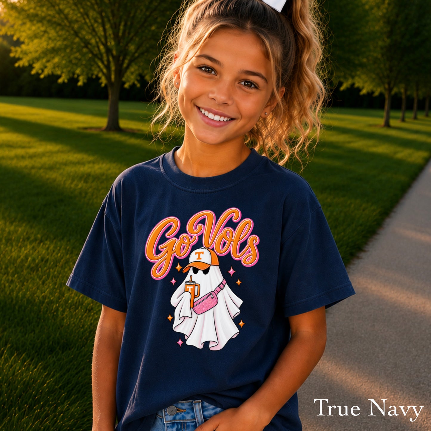 Tennessee Halloween Ghost Youth Comfort Color T-Shirt