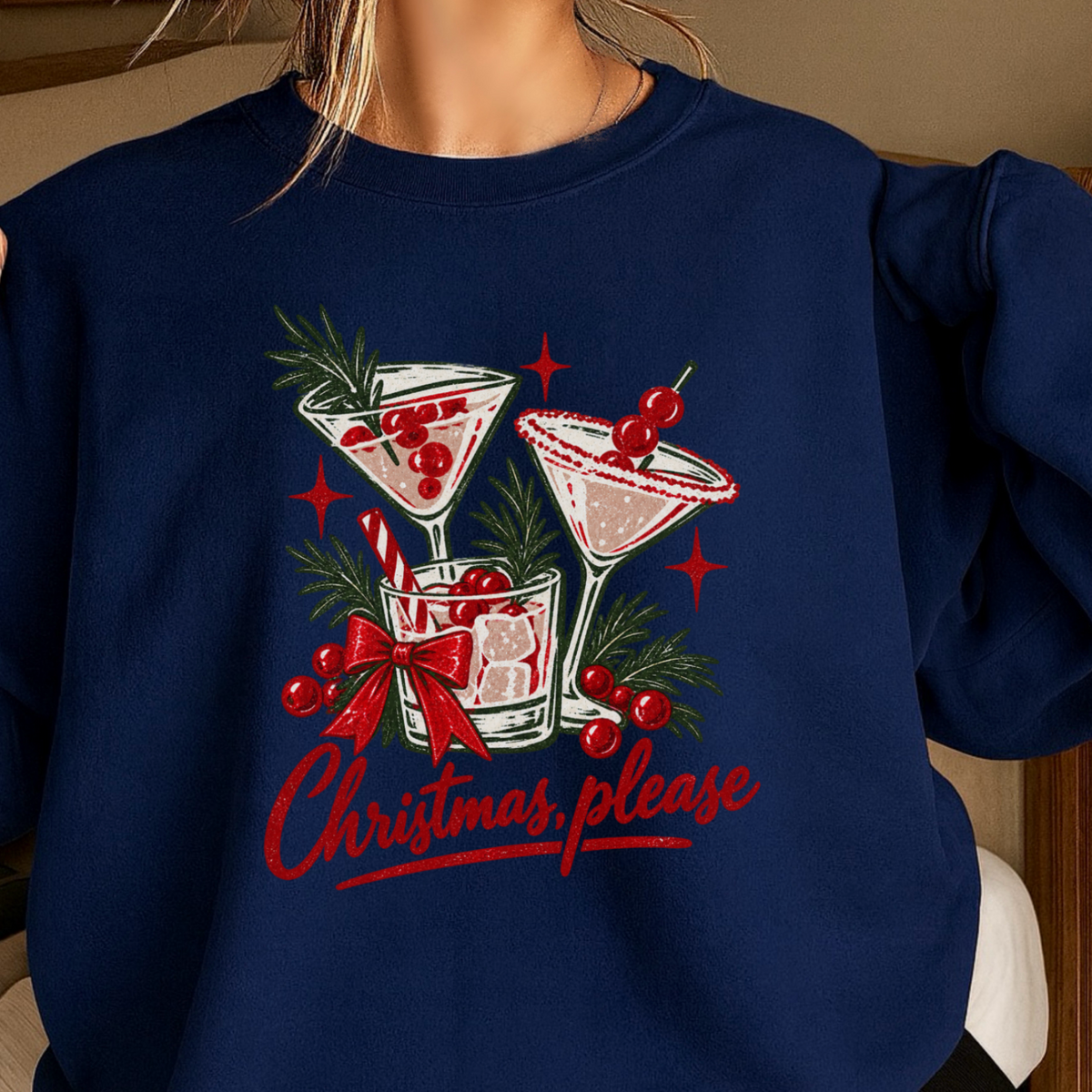 Christmas Please Crewneck Sweatshirt