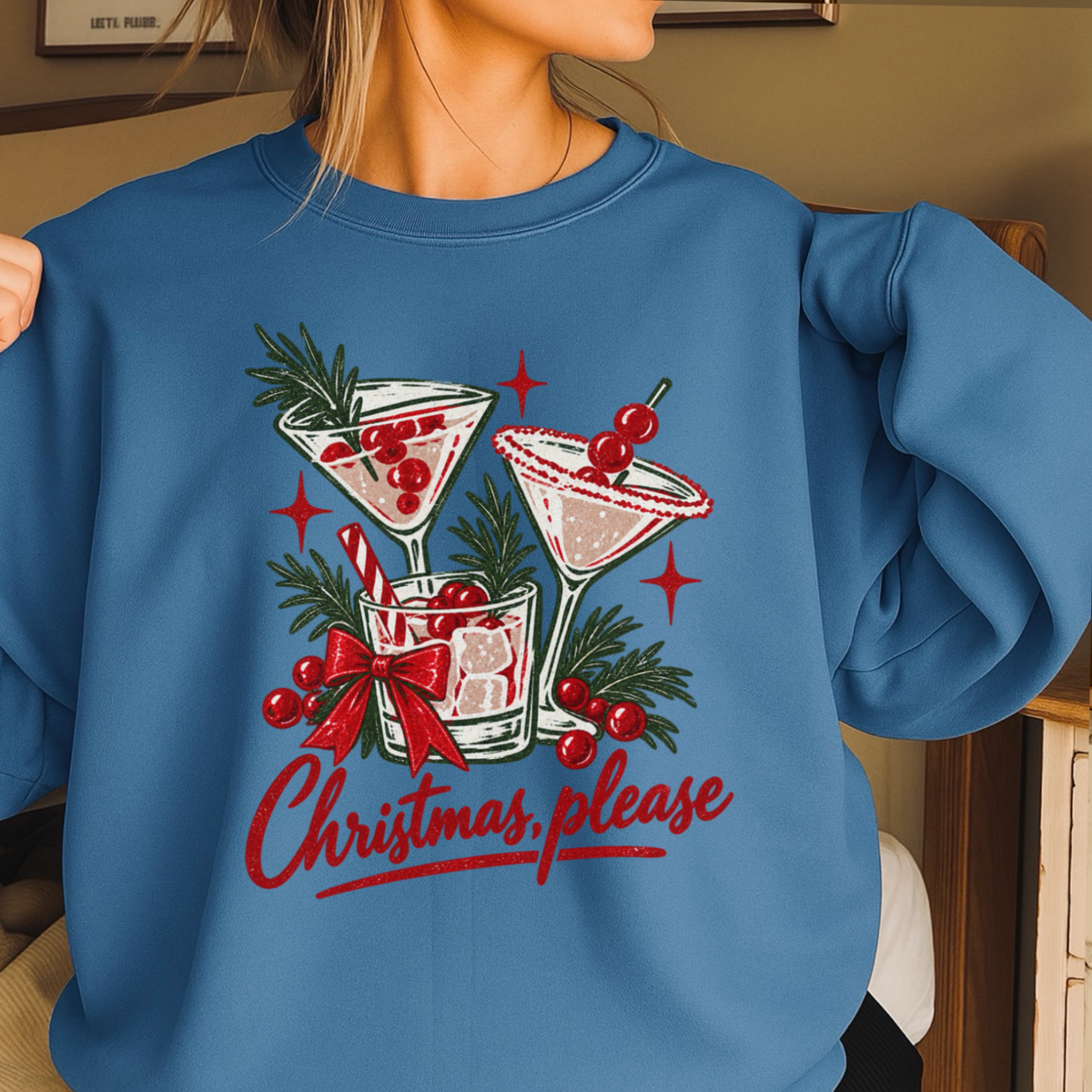 Christmas Please Crewneck Sweatshirt