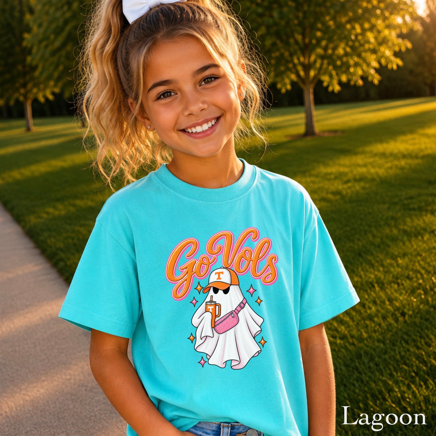 Tennessee Halloween Ghost Youth Comfort Color T-Shirt