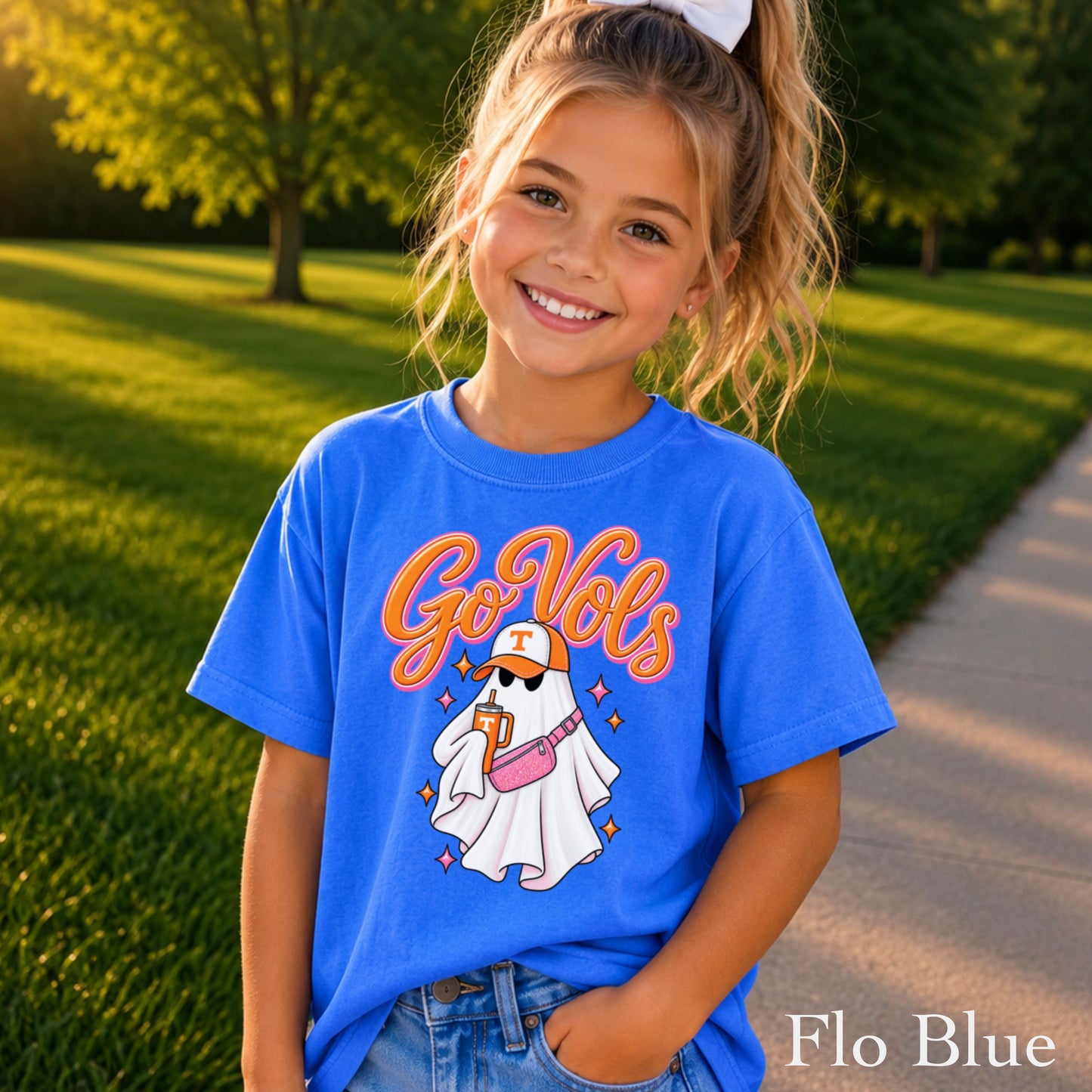 Tennessee Halloween Ghost Youth Comfort Color T-Shirt