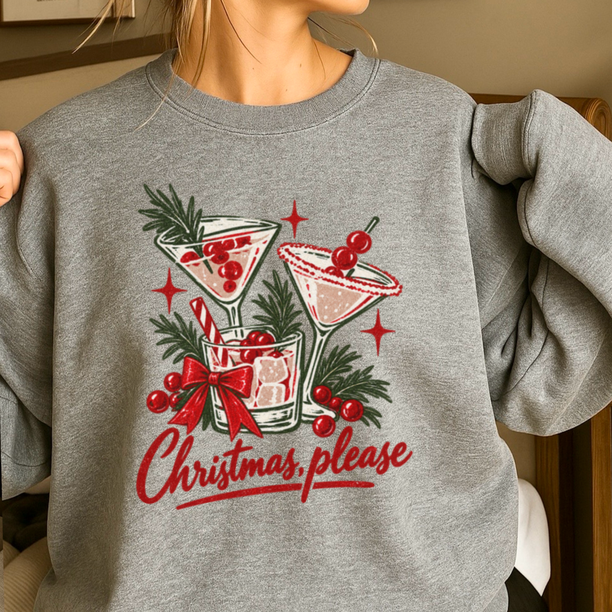 Christmas Please Crewneck Sweatshirt