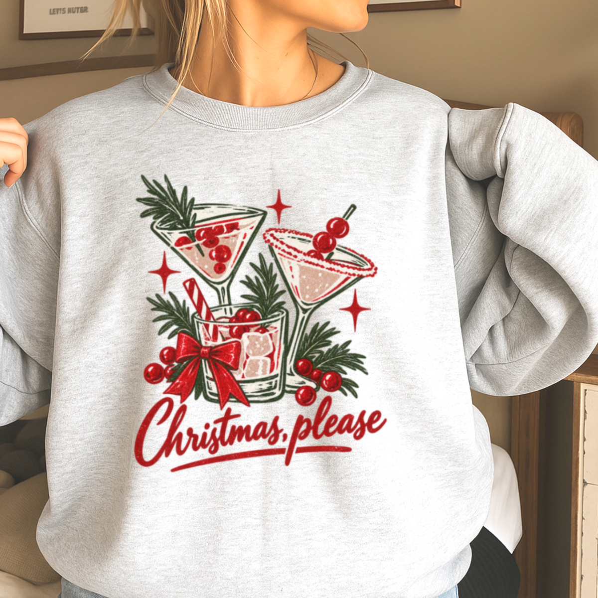 Christmas Please Crewneck Sweatshirt