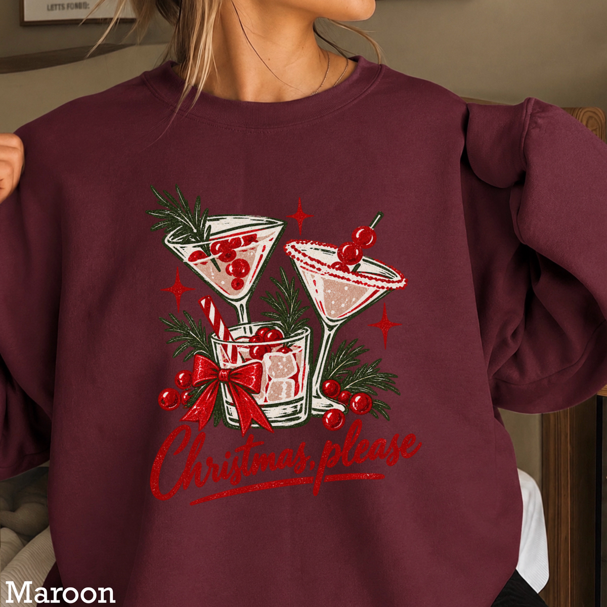 Christmas Please Crewneck Sweatshirt