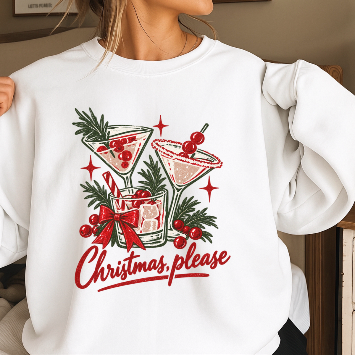 Christmas Please Crewneck Sweatshirt