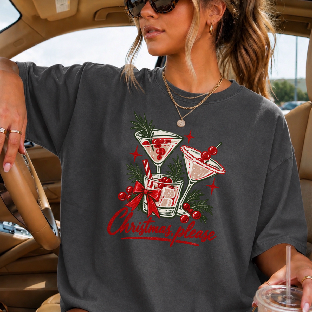 Christmas Please Comfort Color Graphic Tee