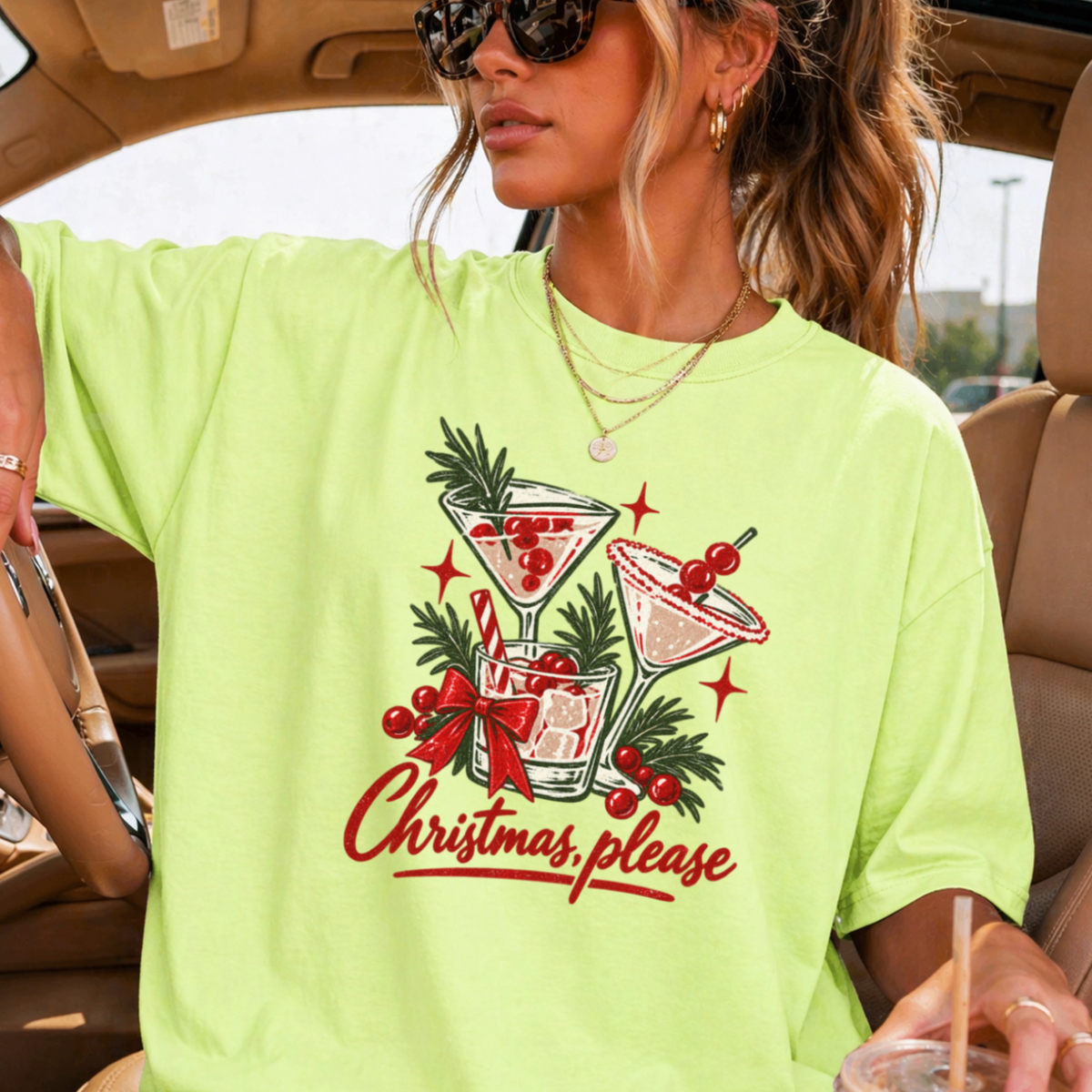 Christmas Please Comfort Color Graphic Tee
