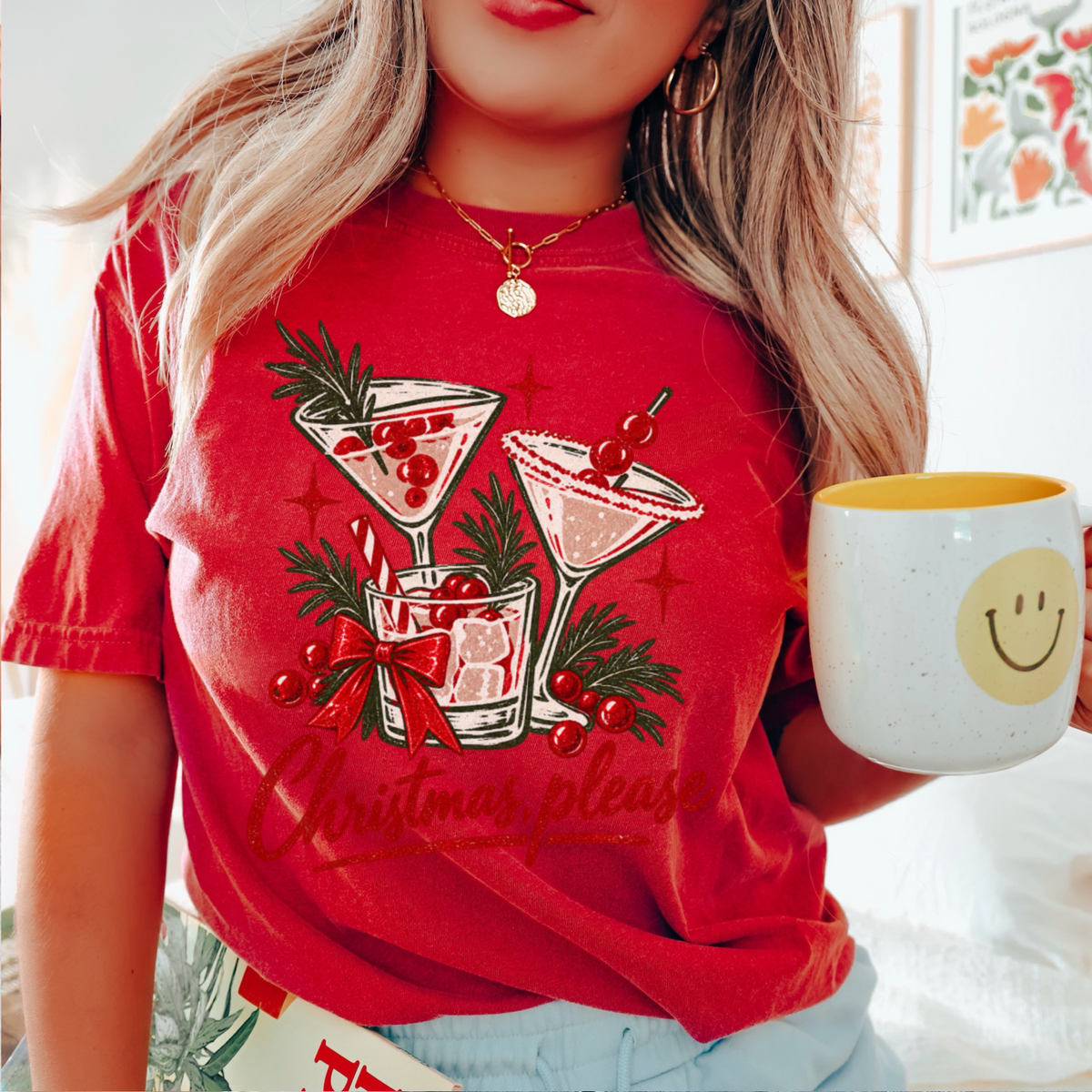Christmas Please Comfort Color Graphic Tee