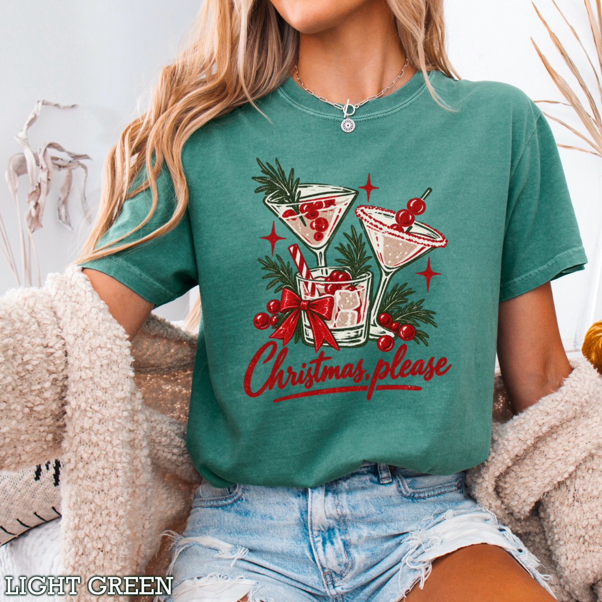 Christmas Please Comfort Color Graphic Tee