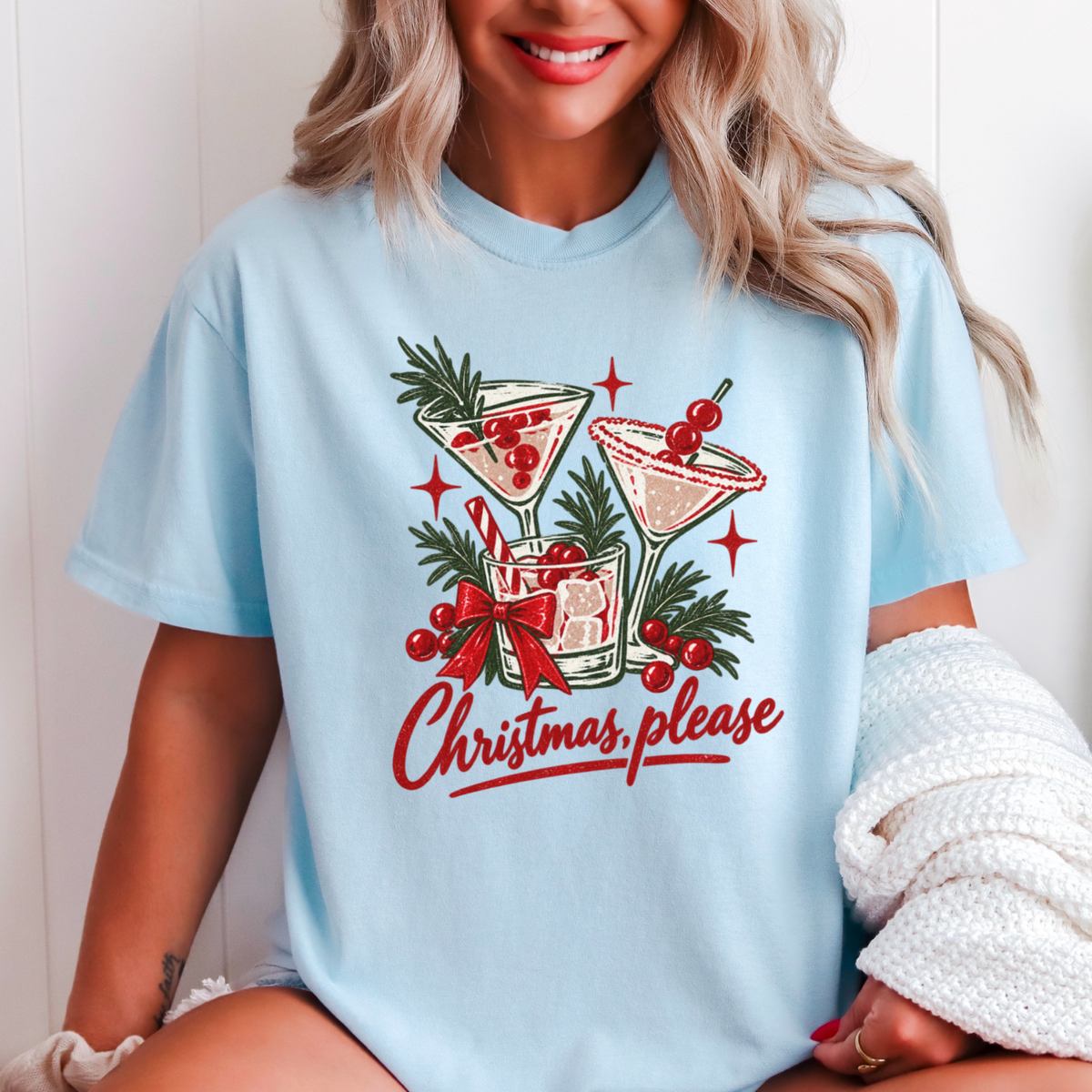Christmas Please Comfort Color Graphic Tee