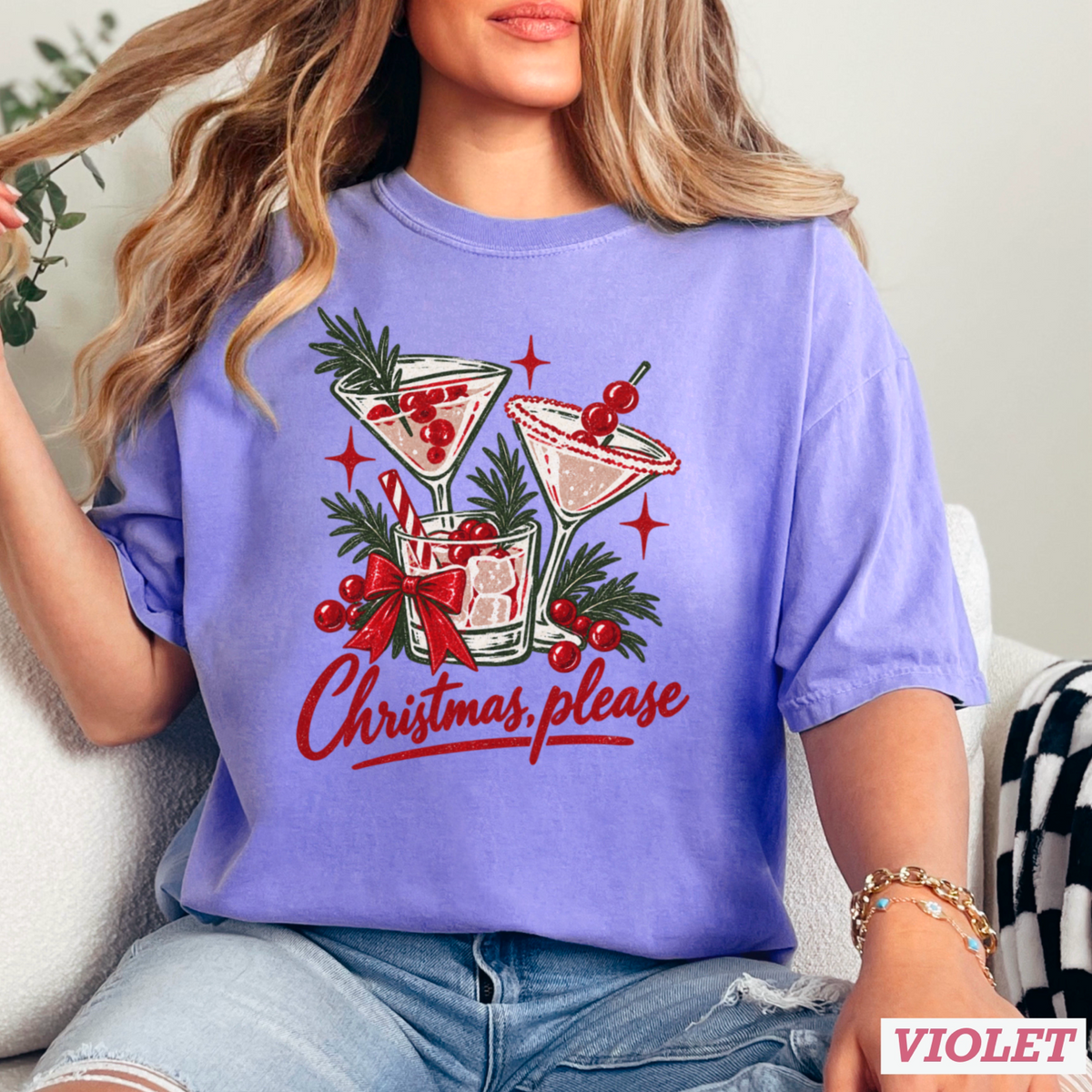 Christmas Please Comfort Color Graphic Tee