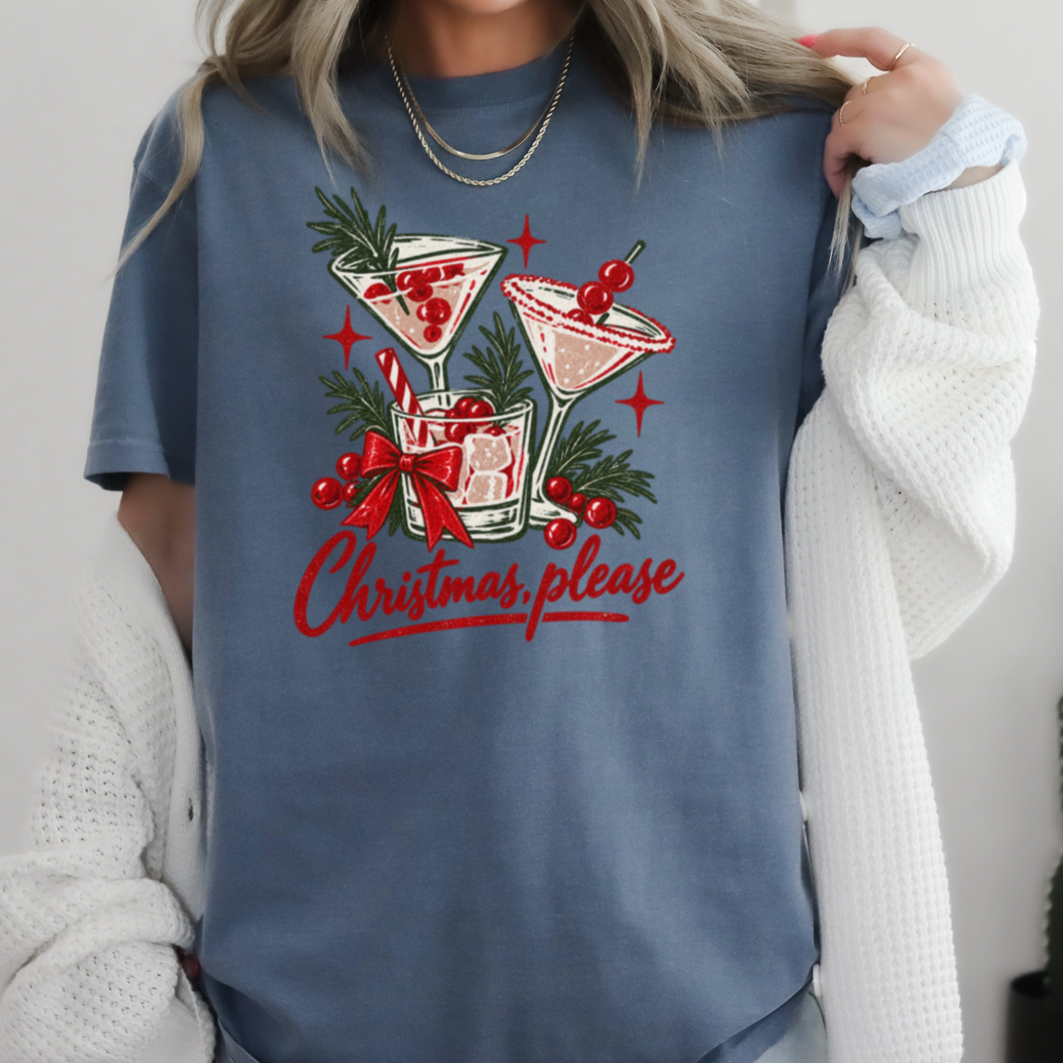 Christmas Please Comfort Color Graphic Tee