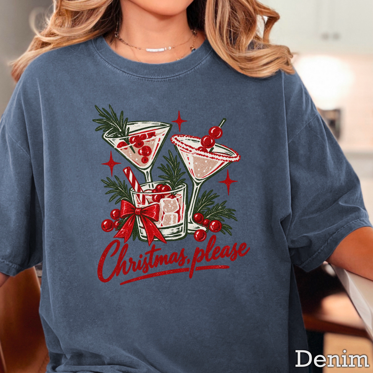 Christmas Please Comfort Color Graphic Tee