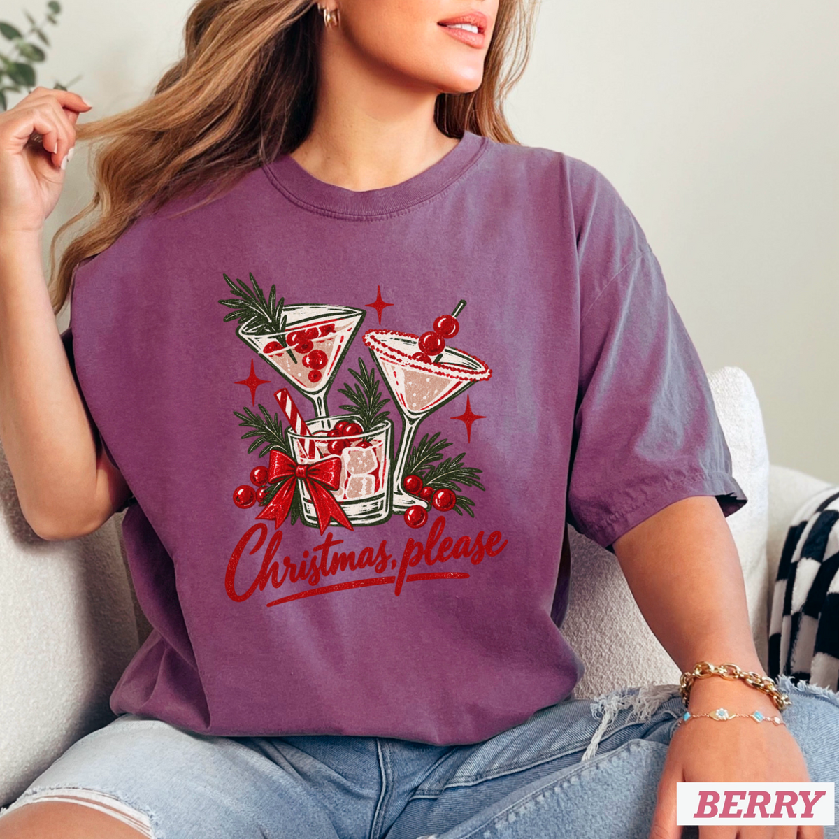 Christmas Please Comfort Color Graphic Tee