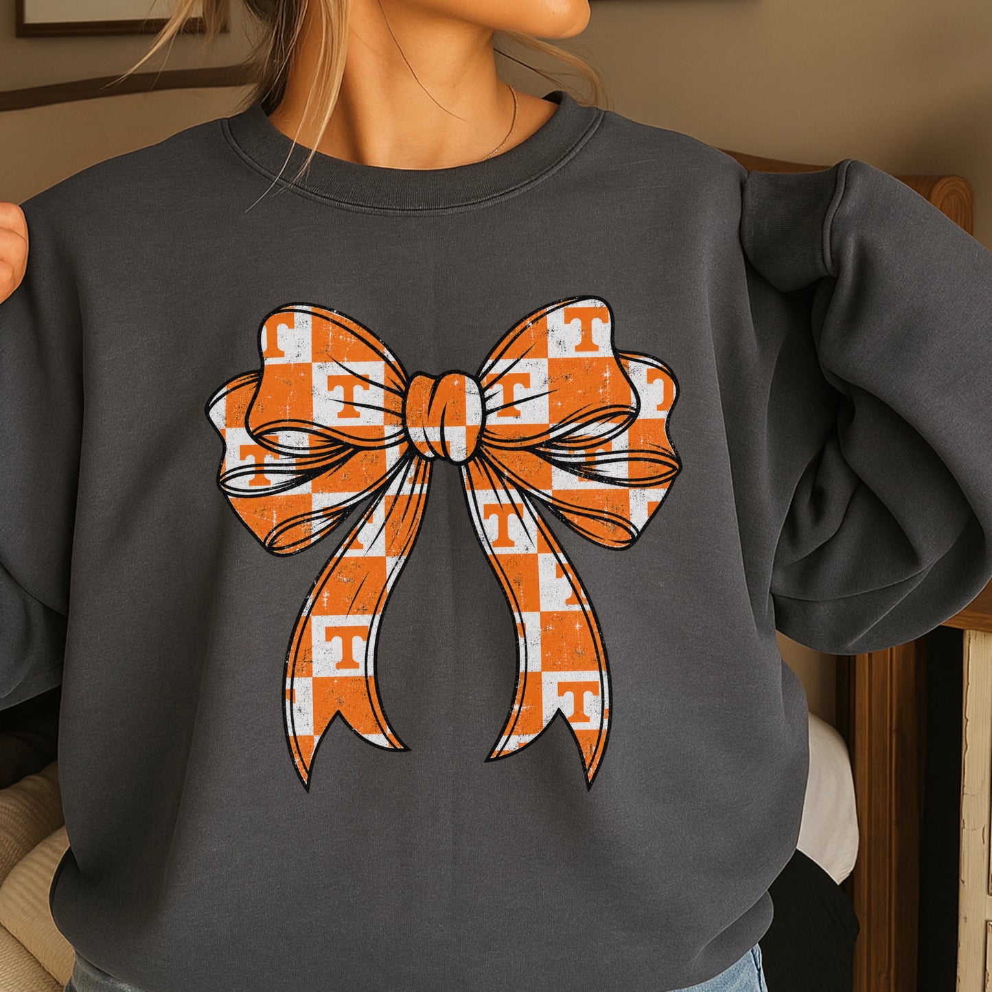 Tennessee Coquette Bow Crewneck Sweatshirt