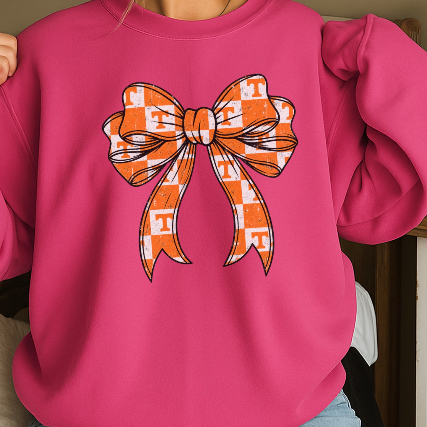 Tennessee Coquette Bow Crewneck Sweatshirt