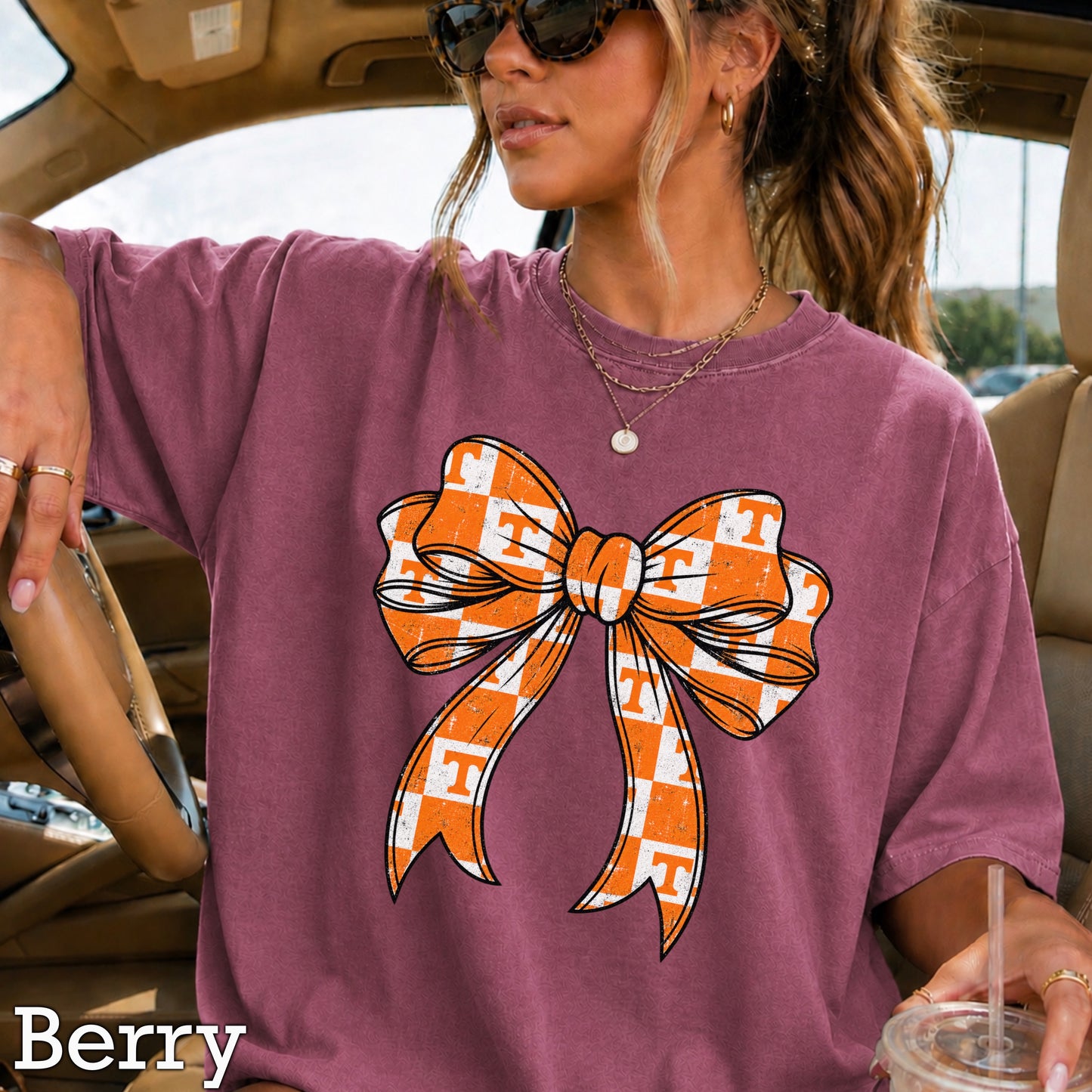 Tennessee Coquette Bow Comfort Color Graphic Tee
